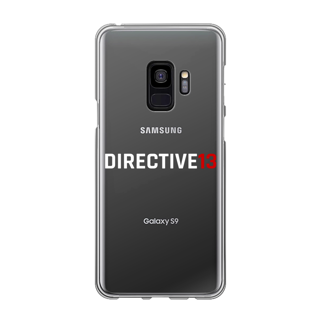 DIRECTIVE13 WHITE/RED Back Printed Transparent Soft Phone Case