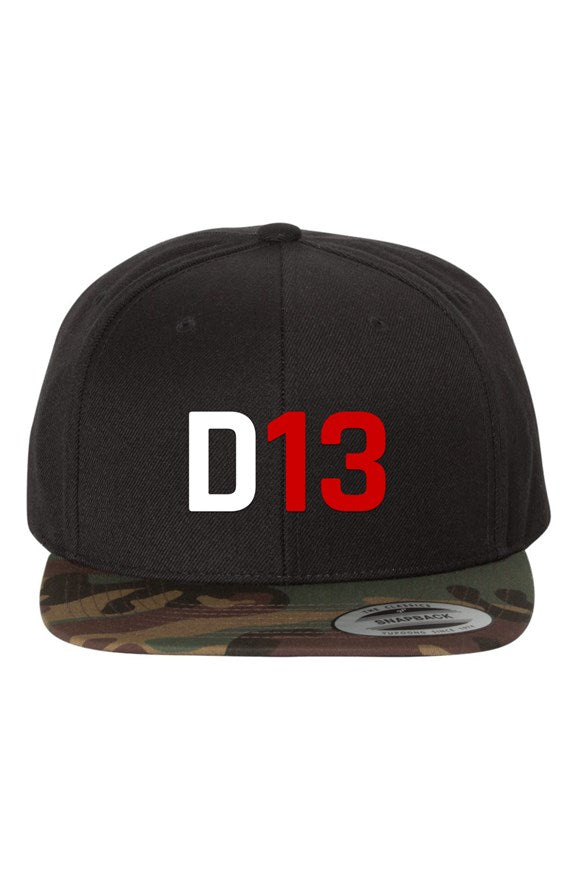 D13 Black Camo Premium Snapback