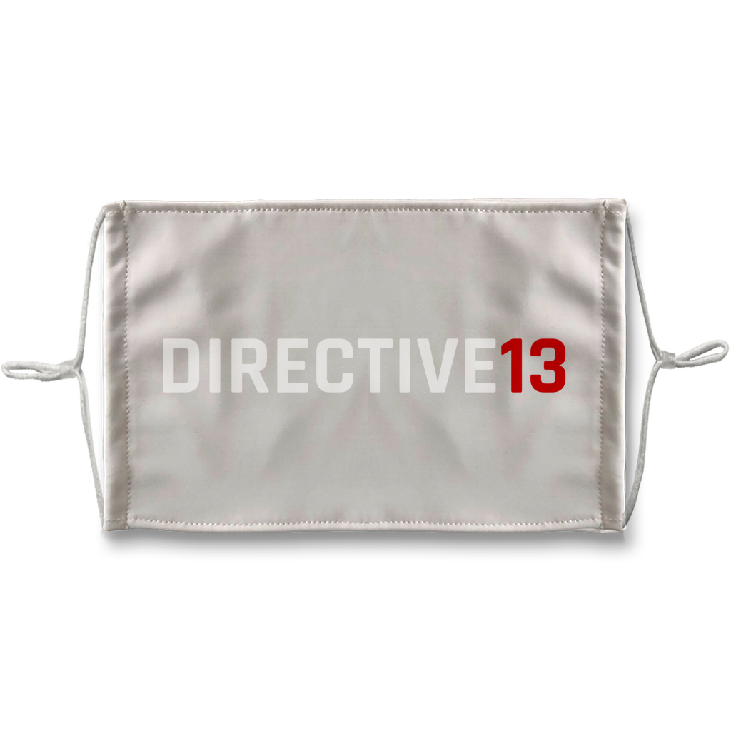 DIRECTIVE13 WHITE/RED Sublimation Face Mask