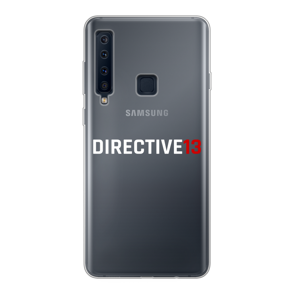 DIRECTIVE13 WHITE/RED Back Printed Transparent Soft Phone Case