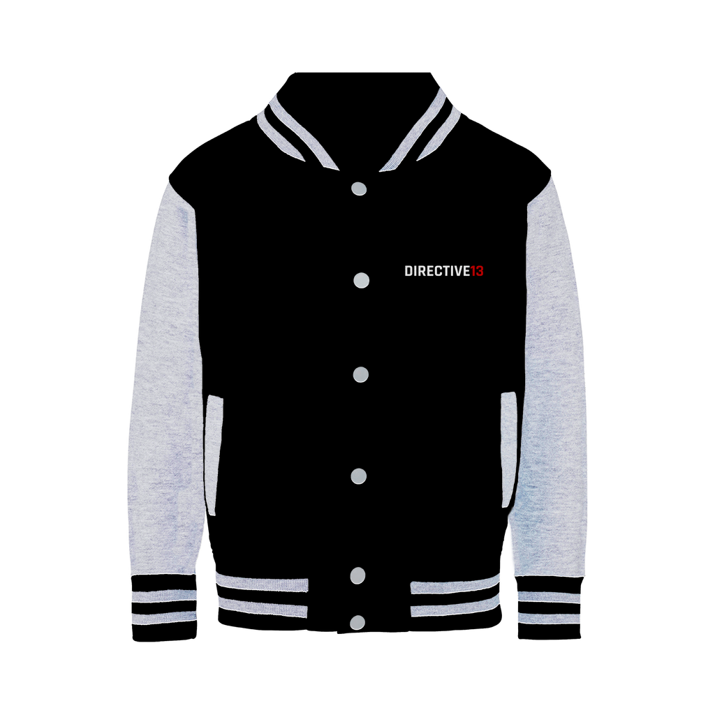 DIRECTIVE13 WHITE/RED Varsity Jacket
