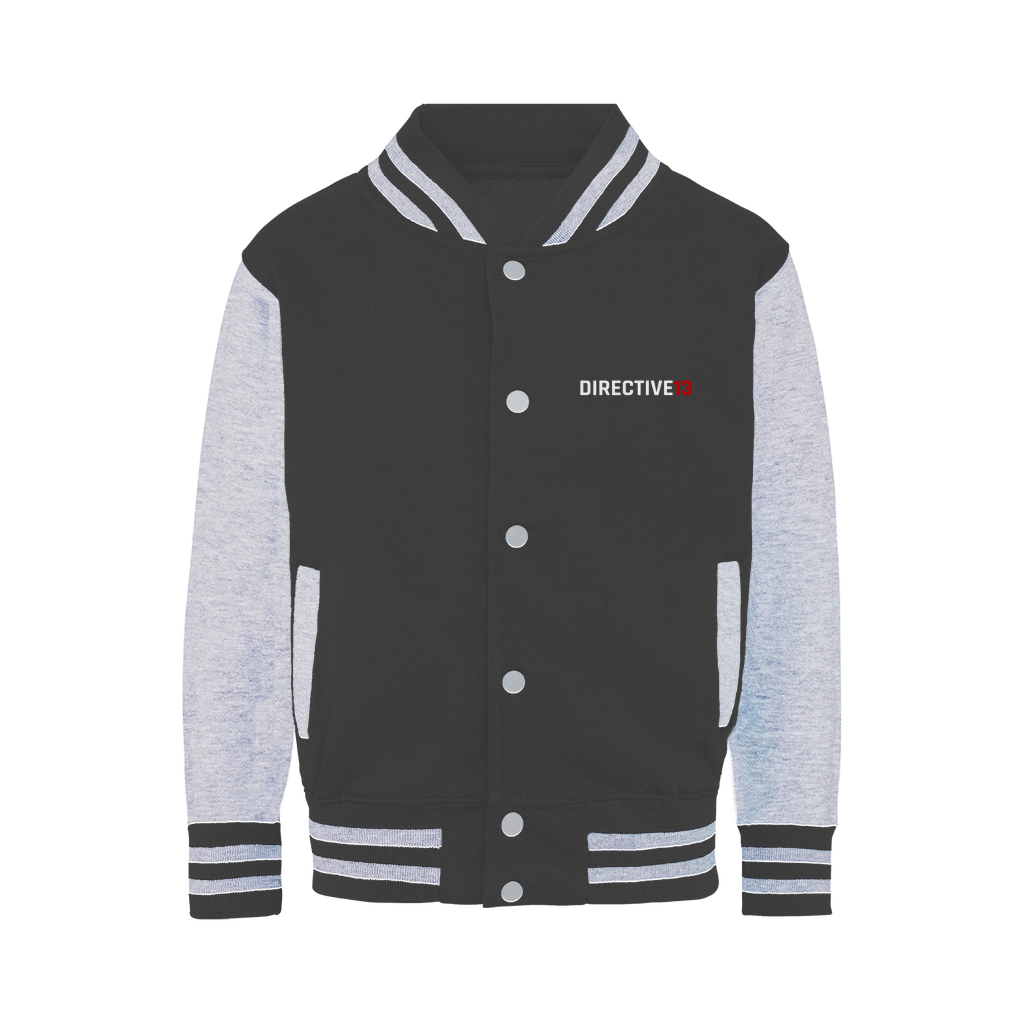 DIRECTIVE13 WHITE/RED Varsity Jacket